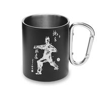 Chen Tai Chi Hidden Thrust Punch Martial Art Metal Cup Moschettone Maniglia, Tazza da Campeggio