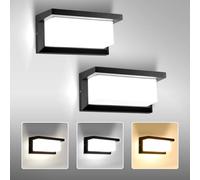 CHENBEN Applique da Parete Interno IP65 Impermeabile Durevole Lampada da Esterno,18W Luci Esterne Da Parete 18w Basso Consumo Energetico, Terrazze, Balconi, Cortili, Corridoi, Spazi Interni 2Pcs