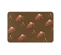 chenfandi Chocolate Squares Cake Tappetino 40 x 60 cm, antiscivolo, adatto per camera da letto, bagno, soggiorno, ecc.