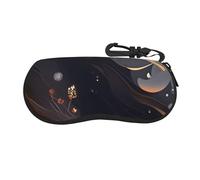 chenfandi Custodia per occhiali scura media, custodia morbida per occhiali portatile, custodia per occhiali da sole con chiusura a cerniera, adatta per uomini e donne.