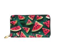 chenfandi Dream Watermelon Wallet, portafoglio con cerniera, portafoglio di grande capacità, portafoglio lungo, portafoglio organizer multi-carte, && unisex, Nero , Taglia unica