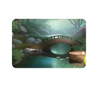 chenfandi Little Bridge In The Eastfront, zerbino assorbente e antiscivolo, 60 x 40 cm, per ingresso, camera da letto.