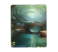 chenfandi Little Bridge In The Eastmouse, Tappetino per mouse per computer con base in gomma antiscivolo per ufficio, #Gaming, apprendimento, 21,9 x 25,9 cm.