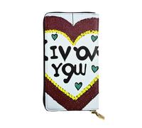 chenfandi Love Confessions Portafoglio, Portafoglio con cerniera da donna, Portafoglio lungo da donna, Portafoglio organizer multi-card, Portafoglio && Clutch, Nero , Taglia unica