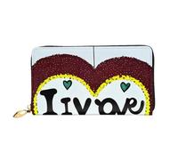 chenfandi Love Confessions Portafoglio, portafoglio con cerniera, organizer multi-card, grande capacità, 7,48 x 4,13 pollici (circa 19 x 10,5 cm), Nero , Taglia unica