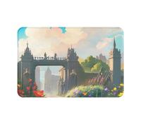 chenfandi Outside the Castle Gate - Tappetino per pavimento 40 x 60 cm, antiscivolo, adatto per camera da letto, bagno, soggiorno, ecc.