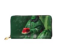 chenfandi Patrick'S Watermelon Festival Wallet, portafoglio con cerniera, portafoglio grande capacità, portafoglio lungo, portafoglio organizer multi-carte, && unisex, Nero , Taglia unica