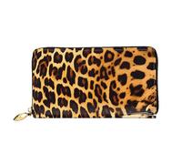 chenfandi Portafoglio a righe su leopardi, portafoglio con cerniera, portafoglio di grande capacità, portafoglio lungo, portafoglio organizer multi-carte, && unisex, Nero , Taglia unica