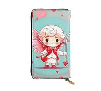 chenfandi Portafoglio carino ragazzo amorevole, portafoglio con cerniera da donna, portafoglio lungo da donna, portafoglio organizer multi-carta, portafoglio && Clutch, Nero , Taglia unica