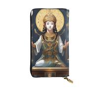 chenfandi Portafoglio Statua di Dio, Portafoglio con cerniera da donna, Portafoglio lungo da donna, Portafoglio organizer multi-carta, Portafoglio && Clutch, Nero , Taglia unica