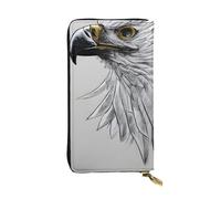 chenfandi Sketching an Eagle Portafoglio, Portafoglio con cerniera da donna, Portafoglio lungo da donna, Portafoglio organizer multi-card, && Portafoglio Clutch, Nero , Taglia unica