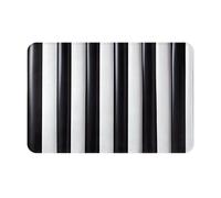 chenfandi Tappetino a righe bianche e nere, 40 x 60 cm, antiscivolo, adatto per camere da letto, bagni, salotti, ecc.