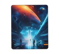 chenfandi Tappetino per mouse con futuro fantascienza, tappetino per mouse con base in gomma antiscivolo per ufficio, #Gaming, apprendimento, 25,4 x 30,5 cm.