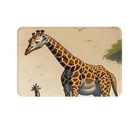 chenfandi Tappeto Giraffa Madre E Bambino, 40 x 60 cm, antiscivolo, adatto per camera da letto, bagno, soggiorno, ecc.