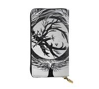 chenfandi The Abstractionist Tree Wallet, Portafoglio con cerniera da donna, Portafoglio lungo da donna, Portafoglio organizer multi-card, &&&Portafoglio Clutch, Nero , Taglia unica