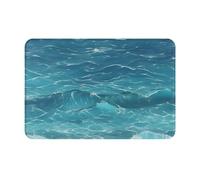 chenfandi The Deep Blue - Zerbino per ingresso e camera da letto, assorbente e antiscivolo, 60 x 40 cm, colore: blu scuro
