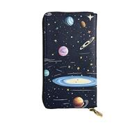 chenfandi The Solar Family Wallet, Portafoglio con cerniera da donna, Portafoglio lungo da donna, Portafoglio organizer multi-carta, portafoglio && Clutch, Nero , Taglia unica