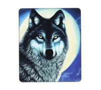 chenfandi Wolf Under Moonmouse, Tappetino per mouse per computer con base in gomma antiscivolo per ufficio, #Gaming, apprendimento, 21,9 x 25,9 cm.