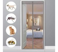 CHENG Tenda Magnetica, Zanzariera Magnetica Finestra 130x200cm, Versione Aggiornata nel 2021 Facile da installare Porta zanzariera per Porte d'Ingresso, Finestra, Grigio