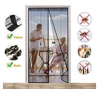 CHENG Tenda zanzariera con calamita 100x250cm, Zanzariera Porta, Totalmente Magnetica Controllo degli Insetti, per Porte d'Ingresso, Finestra - Nero