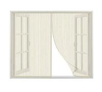 CHENG Zanzariera a calamita 215x210cm, Zanzariera Porta, Totalmente Magnetica Easy to Install, per Finestre A Saliscendi - Beige