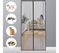 CHENG Zanzariera a calamita, Zanzariera Magnetica per finestre 240x250cm, Easy to Install, L'aria può Circolare Liberamente Zanzariera Magnetica Porta Finestra per Porte Finestre Balcone, Nero