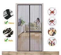 CHENG Zanzariera Magnetica 120x180cm, Rete, Tenda Totalmente Magnetica, Si Chiude da Sola, Impedendo agli Insetti di Entrare, Nessuna Perforazione Richiesta - Nero