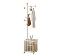 CHENGAIJIAN Appendiabiti Supporto for vestiti ad angolo portatile, piccolo supporto for vestiti e cappelli salvaspazio for camera da letto, appendiabiti da pavimento indipendente(White)