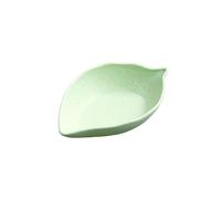 CHENGAIJIAN Ciotola per salsa da immersione Piatto for condimento a forma di foglia, utensili da cucina, stoviglie, salsa, aceto, ciotola(Green)