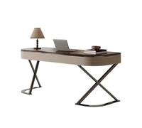 CHENGAIJIAN Scrivania per computer Moderna postazione di lavoro e studio for scrittura e ufficio retrò, spaziosa scrivania da ufficio con stabile struttura in acciaio a forma di X.(160cm)