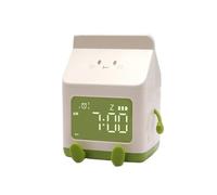 CHENGAIJIAN Sveglia Sveglia Carina Orologio a Forma di Latte Sveglia for Bambini Sveglia Ricaricabile for la Decorazione della Camera da Letto Compleanno(Green)
