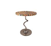 CHENGAIJIAN Tavolino laterale, Tavolino da caffè piccolo da balcone, divano, contenitore, rotondo, colorato, soggiorno, angolo, lato tempo libero Tavolino laterale per divano