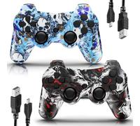 CHENGDAO Controller per PS3, Wireless Joystick per PS3 con doppio shock compatibile con Playstation 3 con cavo di ricarica