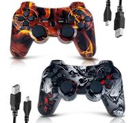 CHENGDAO Controller per PS3, Wireless Joystick per PS3 con doppio shock compatibile con Playstation 3 con cavo di ricarica