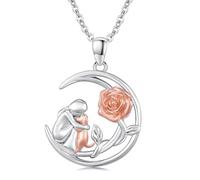 CHENGHONG Collana con ciondolo a forma di cane in argento Sterling 925, per ceneri di animali domestici, regalo commemorativo, gioiello a tema cane, Argento sterling
