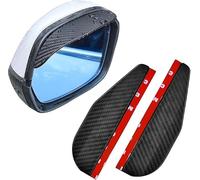 CHENGJIANSHANGMAO 2 Pezzi Auto Copripioggia per Specchietto Retrovisore per Peugeot 308 2012-2025, Sopracciglia a Specchio in Fibra di Carbonio Accessori Auto
