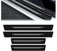 CHENGJIANSHANGMAO 4 Pezzi in Fibra di Carbonio Battitacco per Auto per Fiat Panda III 2011-2025, Anti-Usura Protezioni Adesive per Porte Auto Decorativi Accessori