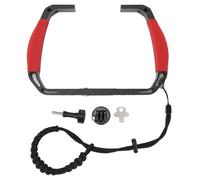 Chenglanhsjg Stabilizzatore con impugnatura antiscivolo in silicone per supporto per vassoio per immersione subacquea con 2 pattini freddi 1/4 pollici 3/8 pollici Accessorio per fotocamera con (Red)