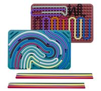 CHENGLI 2PCS Tavola Sensoriale in Silicone,Lavagna Sensoriale Design Double-Face per Idea ADHD, Giocattolo Antistress,Un Verme Che Si Snoda con Matrice per Apprendimento Pratico