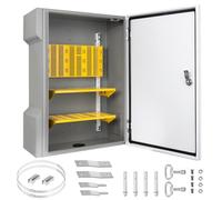 CHENGPI Armadio di Commutazione in Acciaio Inox Recinto Industriale, Cassetta Elettrica Impermeabile Parete per Interni con Serratura a Chiave, Scatole Elettriche da Muro - 600x450x200MM