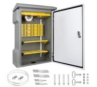 CHENGPI Armadio di Commutazione in Acciaio Inox Recinto Industriale, Scatola Stagna Elettrica da Esterno con Serratura a Chiave, Scatole Elettriche da Muro per il Cablaggio - 670x450x200MM