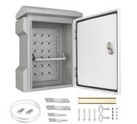 CHENGPI Armadio di Commutazione in Acciaio Inox Recinto Industriale, Scatola Stagna Elettrica da Esterno con Serratura a Chiave, Scatole Elettriche da Muro per il Cablaggio - 450x350x150MM