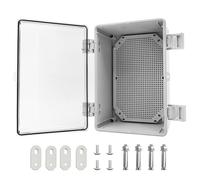 CHENGPI Armadio Elettrico Da Esterno, Scatole Elettriche Da Esterno Stagne, IP65 Scatola Elettrica Da Parete Con Coperchio Trasparente, Alloggiamento in plastica ABS con serratura, 600x500x220MM