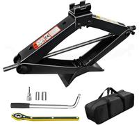 CHENGPI Cric per Auto Max 2,5T con manovella, Crick Auto con accessori, Cric a Forbice per SUV/MPV/PKW