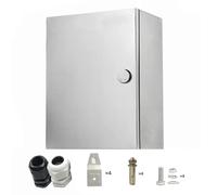 CHENGPI Scatola Derivazione Esterna in Acciaio Inossidabile,Coperchio Scatola Elettrica da Esterno,Scatole di Progetto Impermeabile per Elettronica con Piastra di Montaggio Isolante|30 * 25 * 14CM