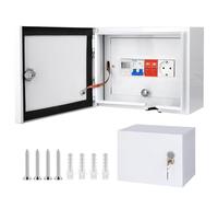 CHENGPI Scatola Elettrica con Interruttore Differenziale 2P 32A e Presa 250V/16A, Scatola di Distribuzione con Microcontatore 220V 5(60) A e Protezione Contro le Sovratensioni 2P 400V 20~40kA