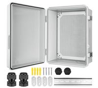 CHENGPI Scatola Elettrica da Esterno,Armadio Elettrico Da Esterno,IP66 Scatola Derivazione Esterna Da Parete, Alloggiamento in Plastica ABS, Cassetta per Contatore Elettrico 200×300×170MM