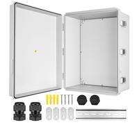 CHENGPI Scatola Elettrica da Esterno,Armadio Elettrico Da Esterno,IP66 Scatola Derivazione Esterna Da Parete, Alloggiamento in Plastica ABS, Cassetta per Contatore Elettrico 500×600×220MM