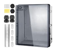 CHENGPI Scatola Elettrica da Esterno,Armadio Elettrico Da Esterno,IP66 Scatola Derivazione Stagna Da Parete, Alloggiamento in Plastica ABS, Quadro Elettrico Esterno 500×600×220MM