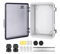CHENGPI Scatola Elettrica da Esterno,Armadio Elettrico Da Esterno,IP66 Scatola Derivazione Stagna Da Parete, Alloggiamento in Plastica ABS, Quadro Elettrico Esterno 250×350×150MM
